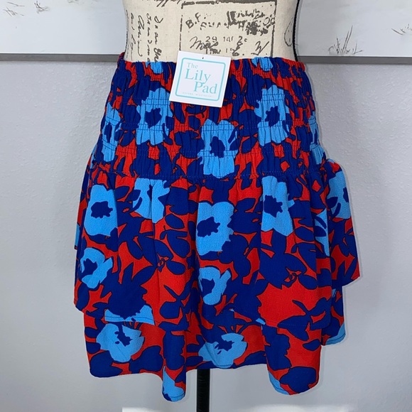 NWT🌺Sugarlips Matador Floral Eclipse Ruffle Skirt Size XS - Picture 6 of 16